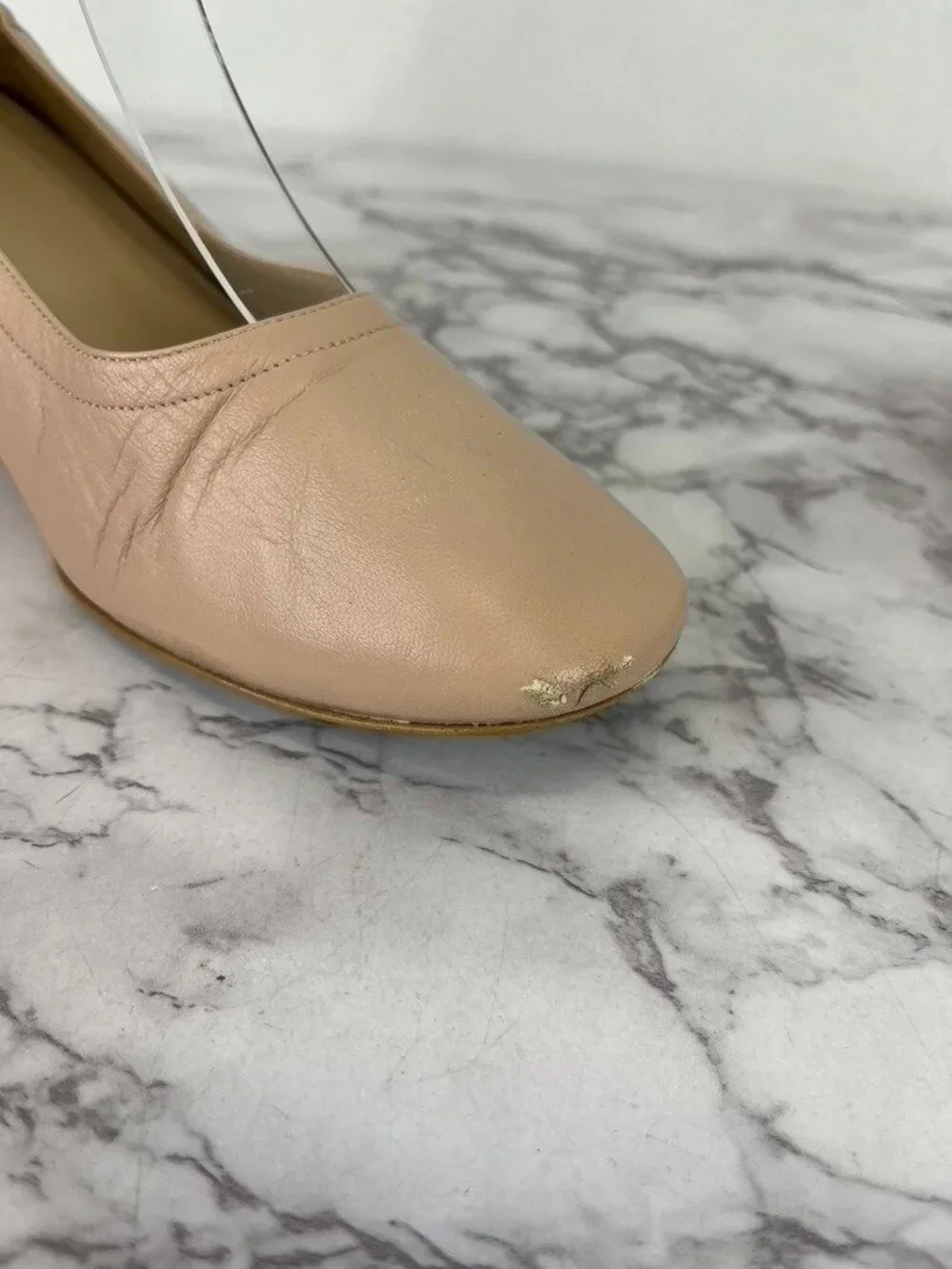 Everlane Women's Pale Pink The Leather Day Heel Sz 8